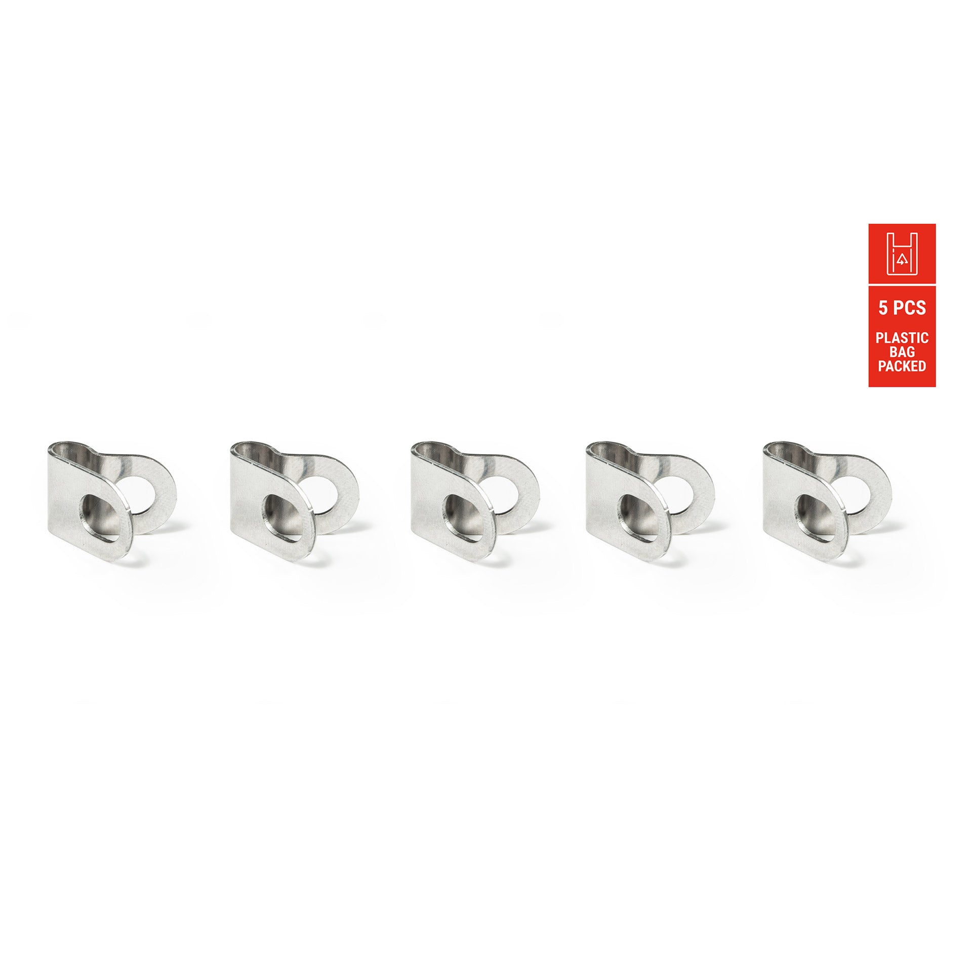 Eurofender spatbordstangklem rvs (5st)