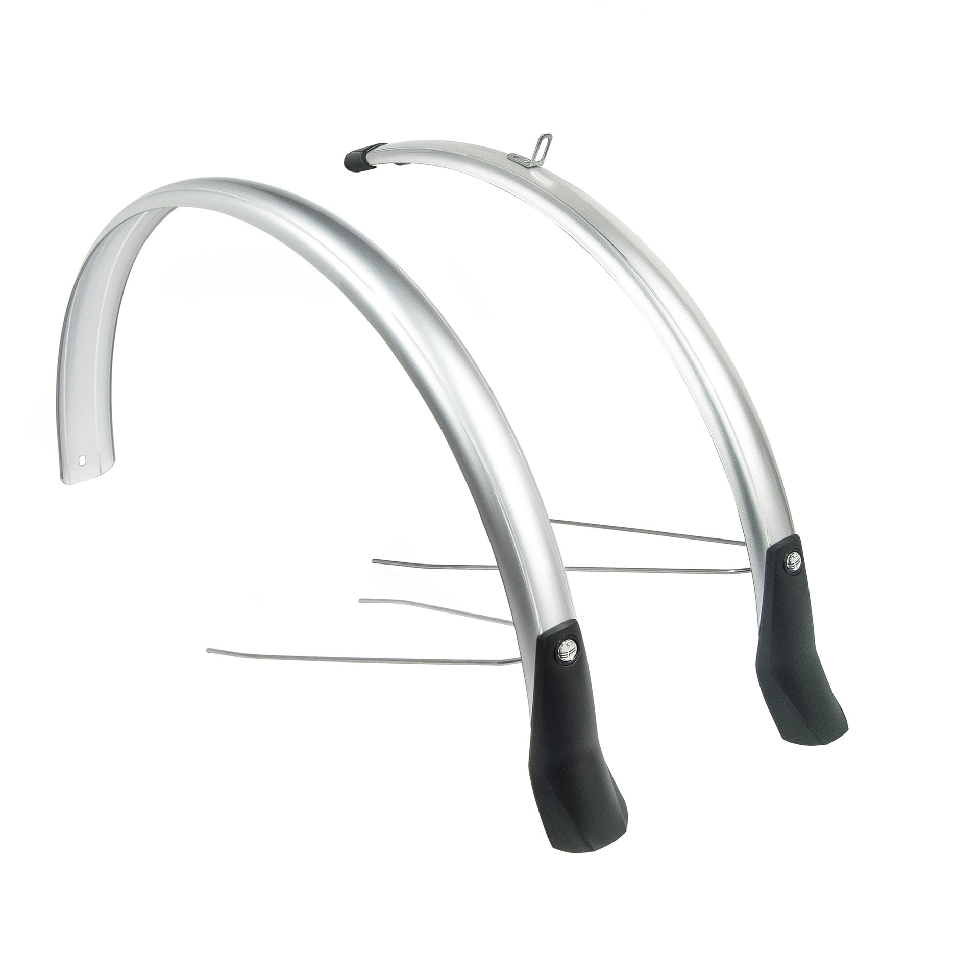 spatbordenset Snello 28 inch 46 mm kunststof zilver