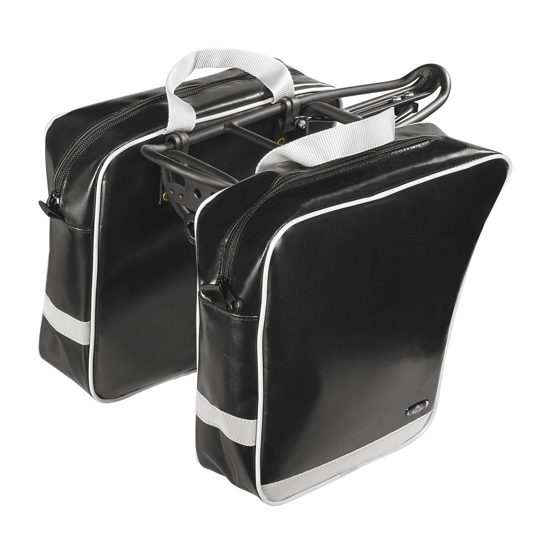 Monte Grappa sacoche L+R 15L Vernis avec fermeture éclair noir