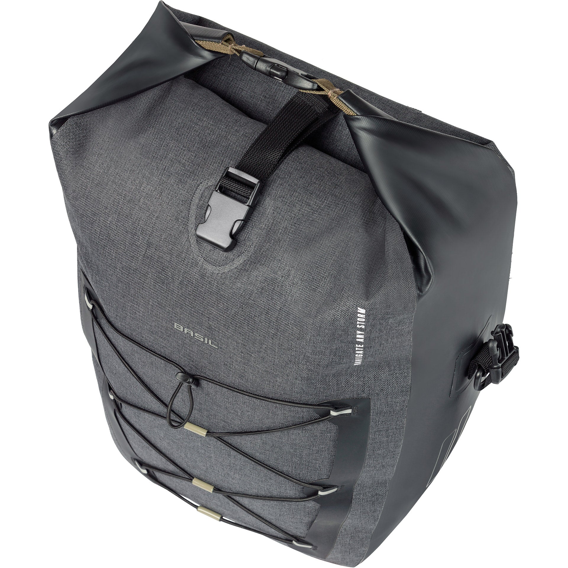 Basil Navigator Storm MIK SIDE fietstas - sportieve en functionele enkele fietstas - zwart - 100% waterdicht