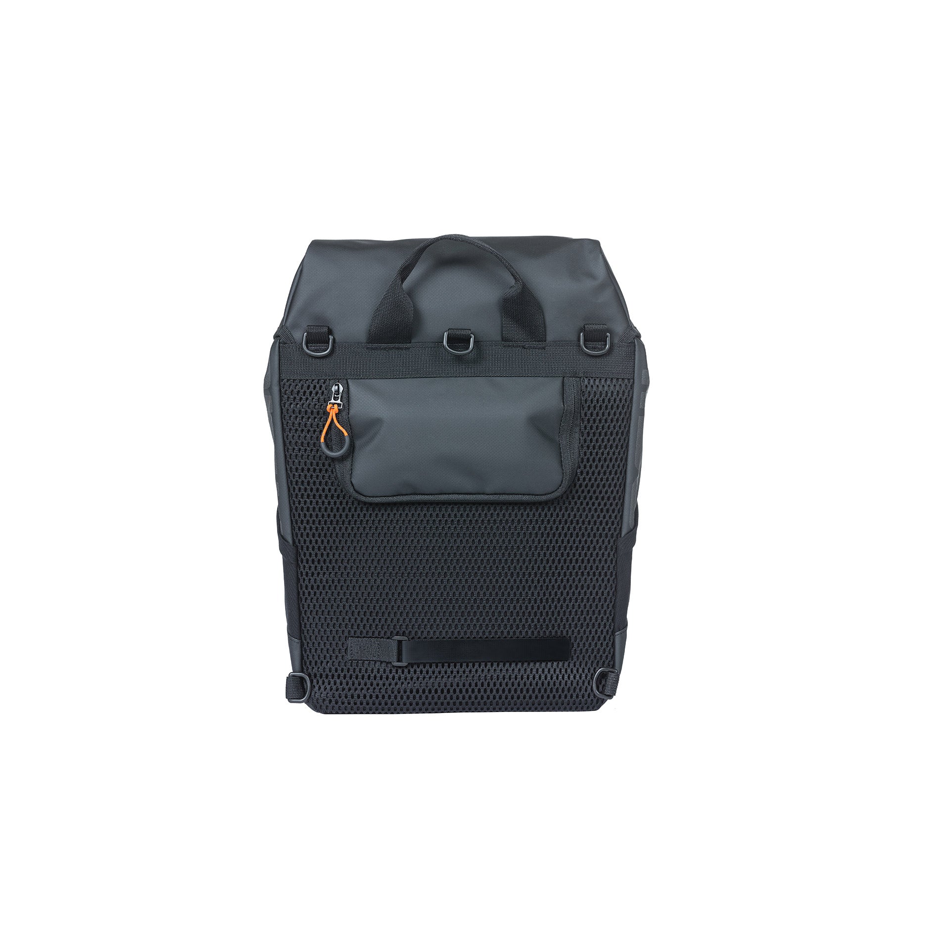 Basil Miles Tarpaulin fietsrugzak Nordlicht - waterdichte zwarte rugzak voor fietsers - 17L - Unisex - Sportief - Zwart