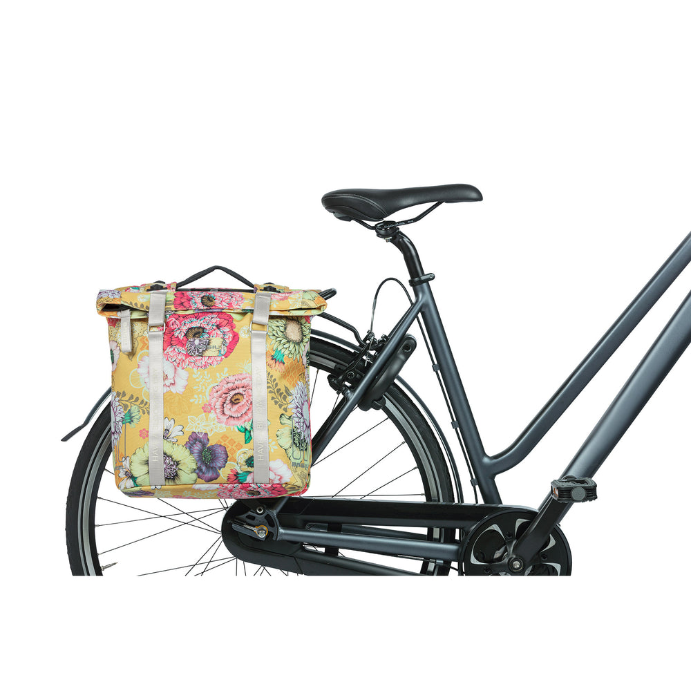 Basil Bloom Field dubbele fietstas, waterdicht, honinggeel, 35L