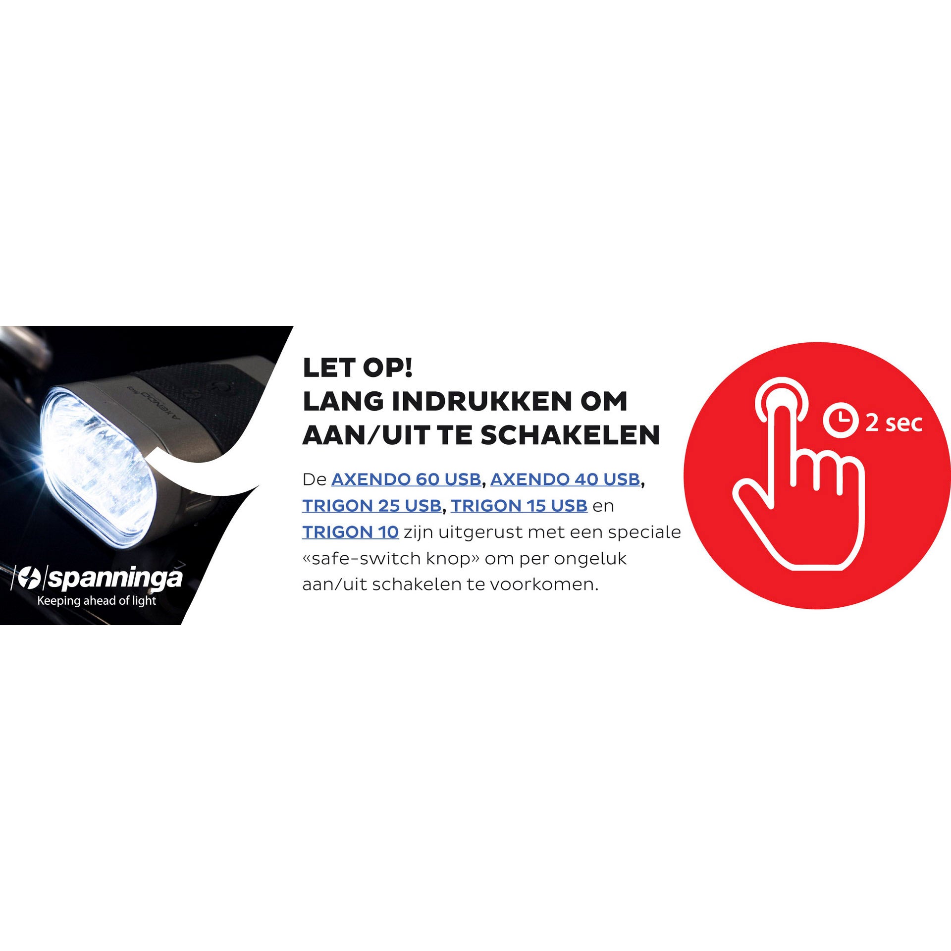 Spanninga trigon 25 usb ledstraler 25lux