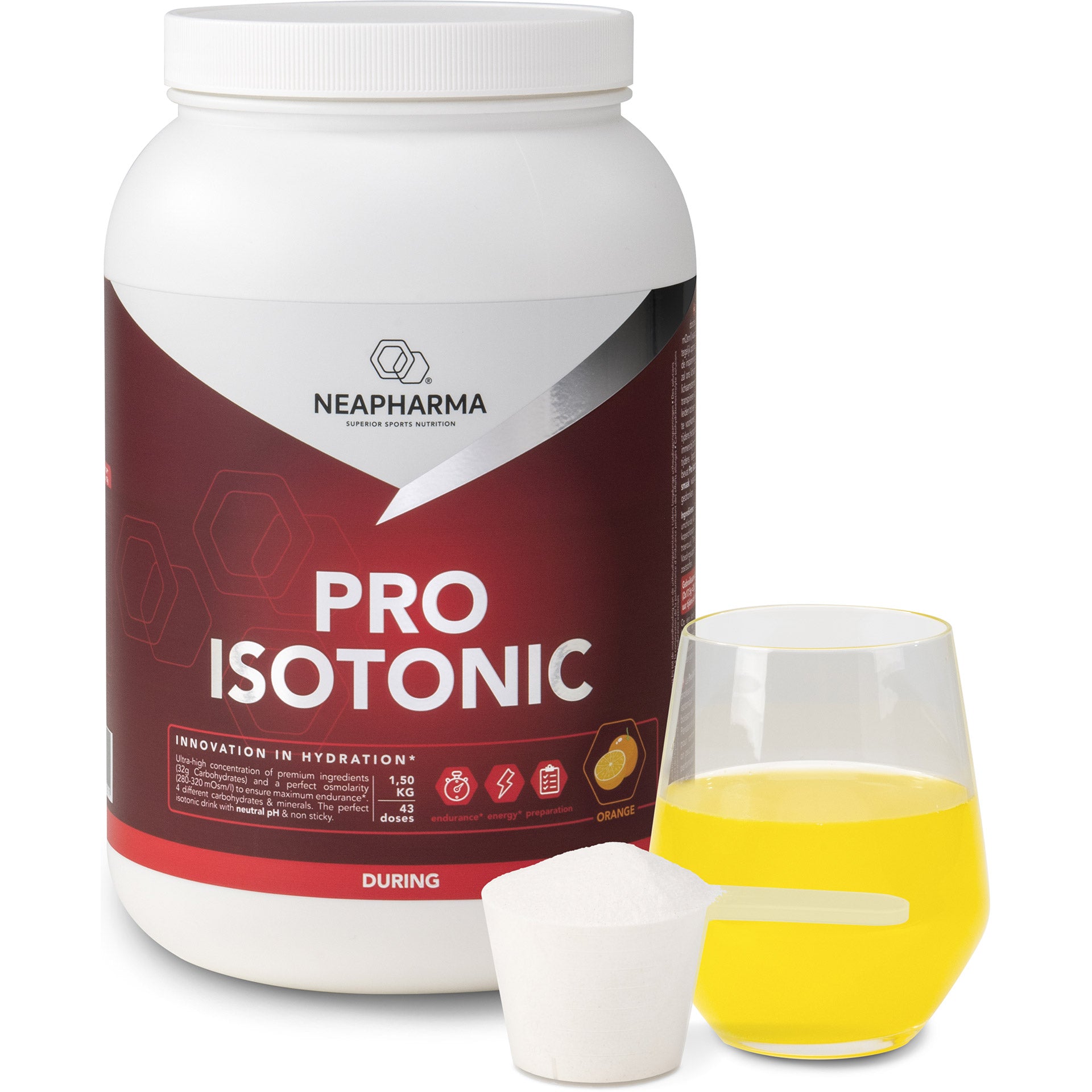 Neapharma Neapharma isotoon poeder Isotone sinaasappel pot 1,5kg