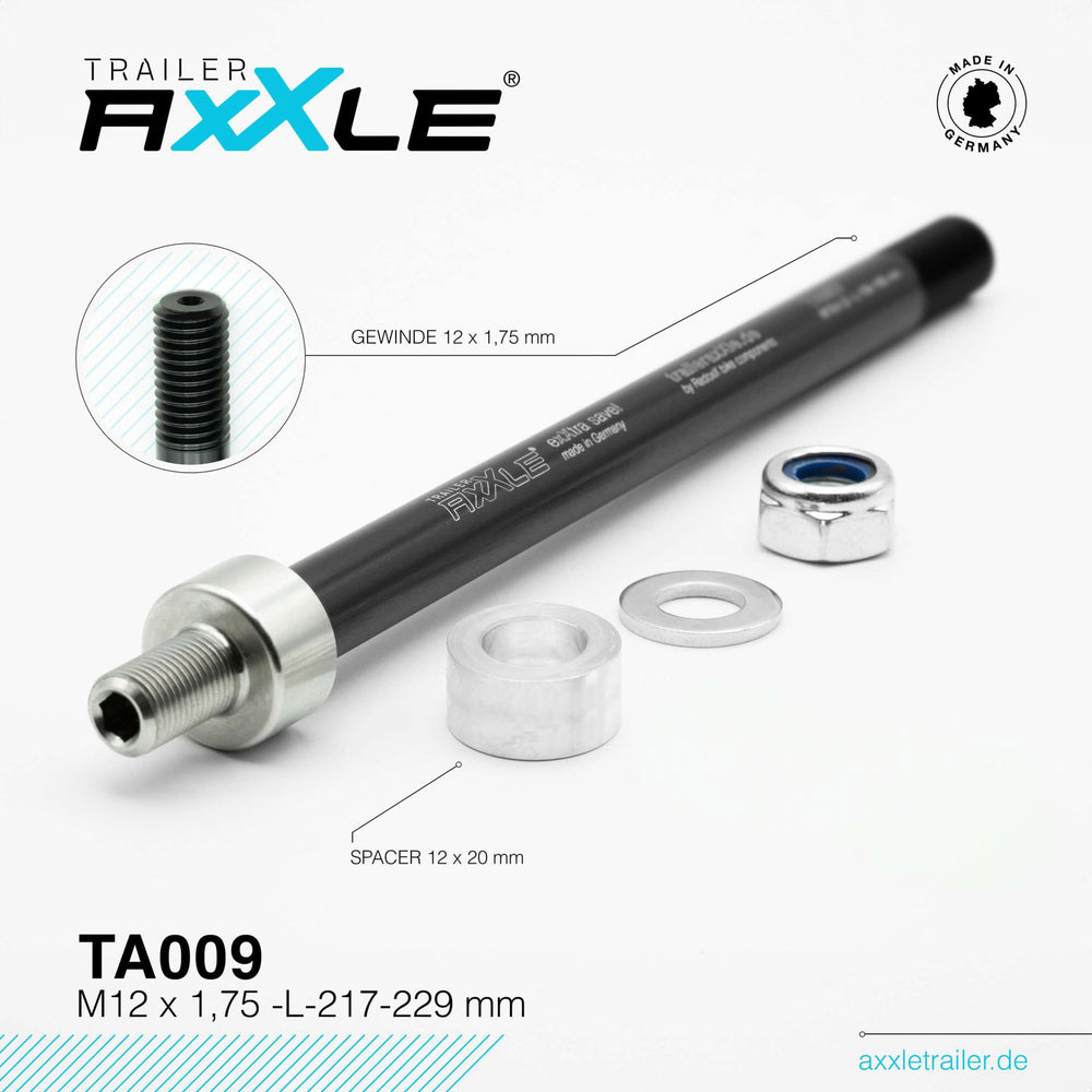Bobike radoxx steekas voor aanhanger m12x1,75 217-229mm