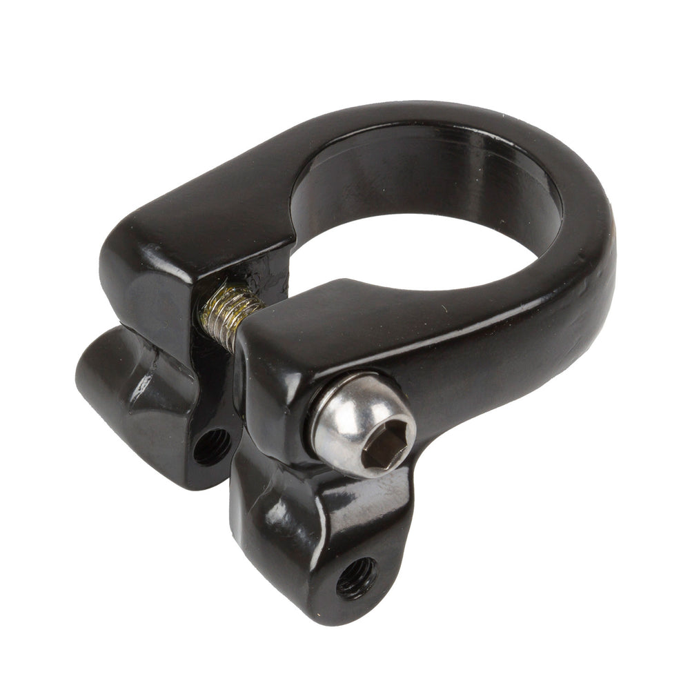 M-wave seatpost clamp M6 Allen 28.6 mm black with extra mounting point