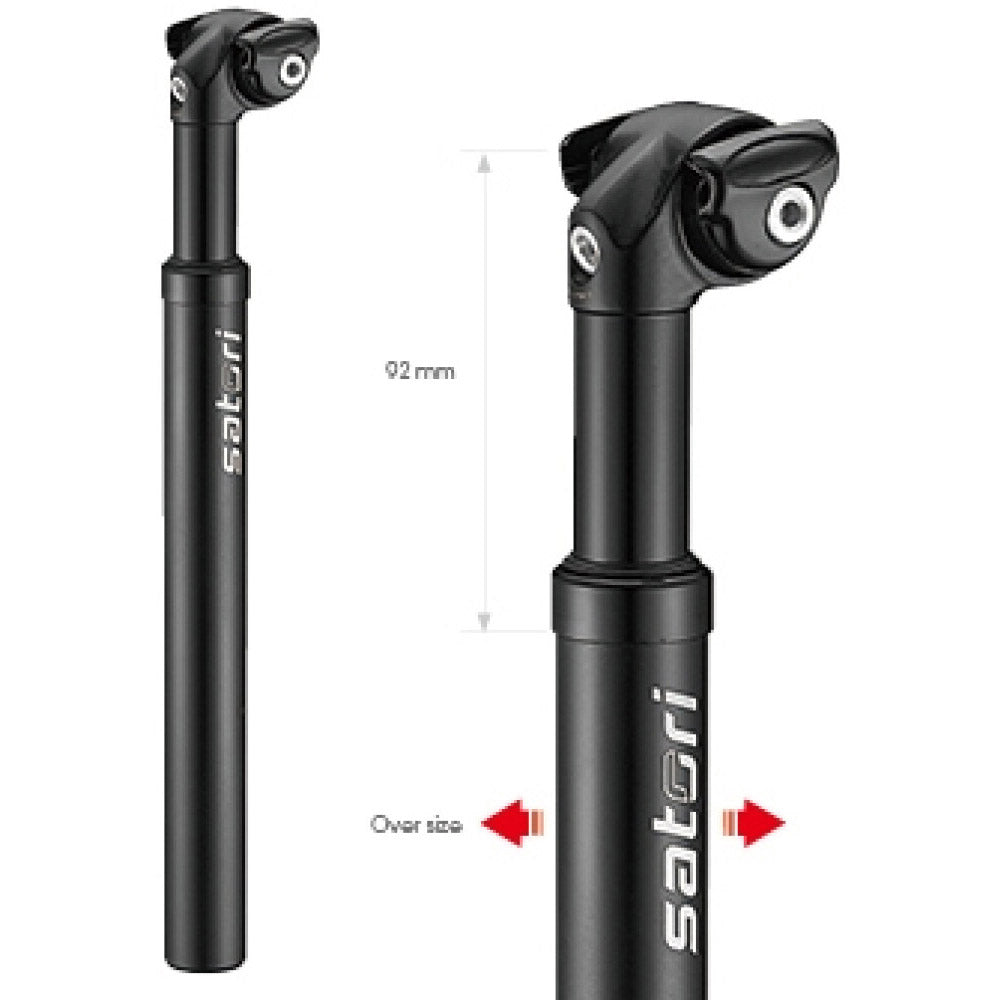 Zadelpen verend Satori Elegance LT Ø27,2mm 350mm - mat zwart