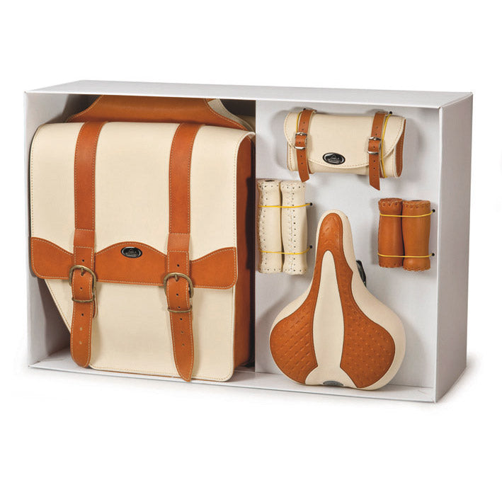 Selle monte grappa monte grappa set vintage smg 4-delig leer crème honing