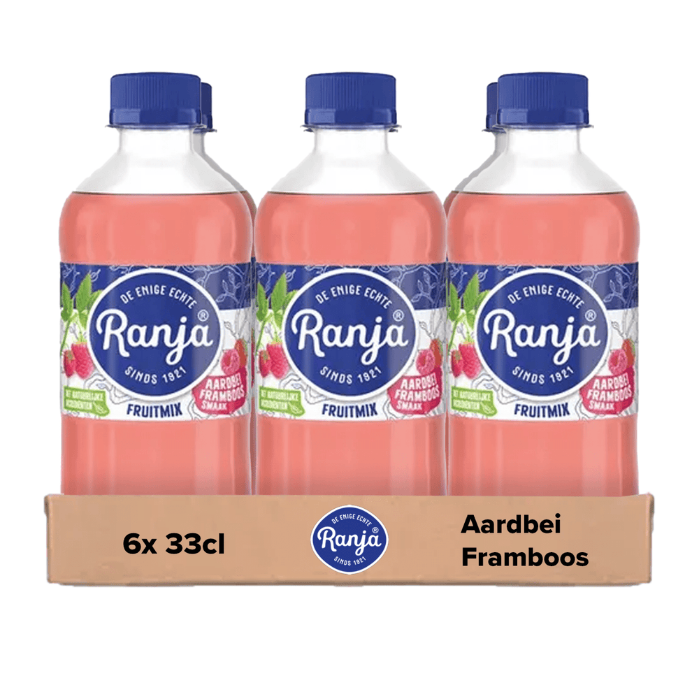 Ranja fruitmix aardbei framboos pet (6x 33cl)