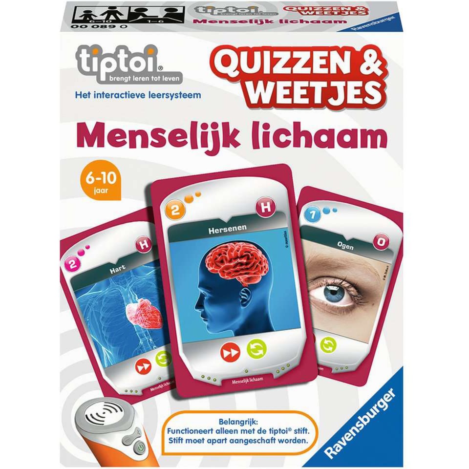 Ravensburger Tiptoi Quizzen Weetjes Menselijk lichaam