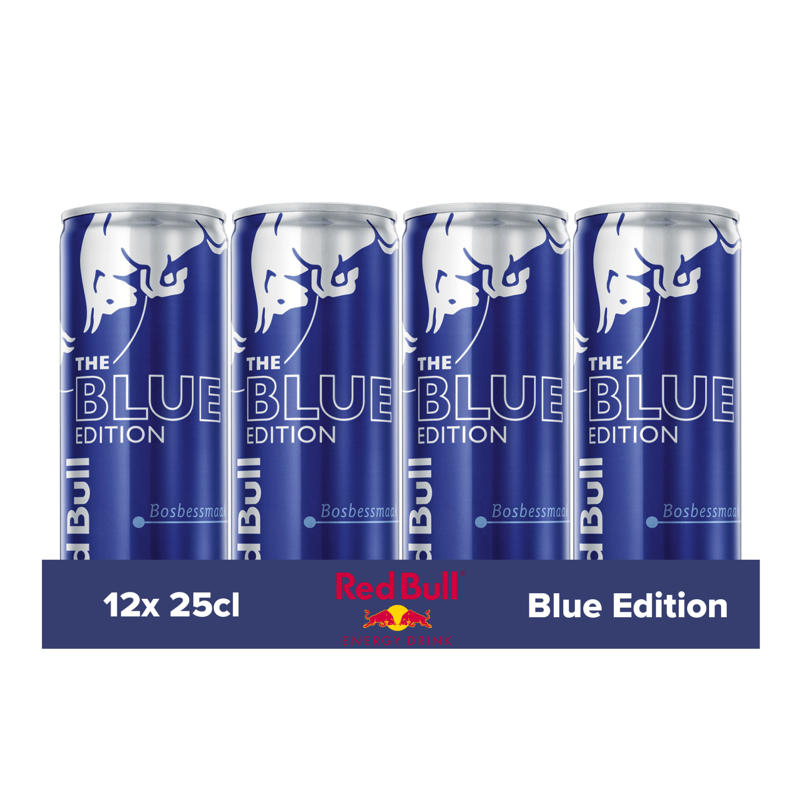Red bull energy drink blue edition bosbes - 12-pack (12x250ml) - energiedrank met de smaak van blauwe bes
