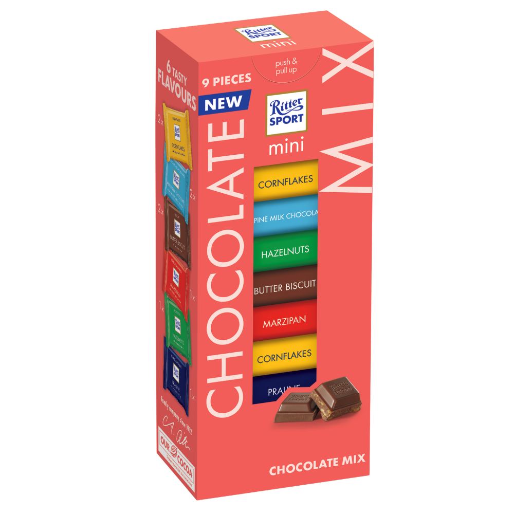 Ritter sport mini variety mix toren (8x 9 stuks)