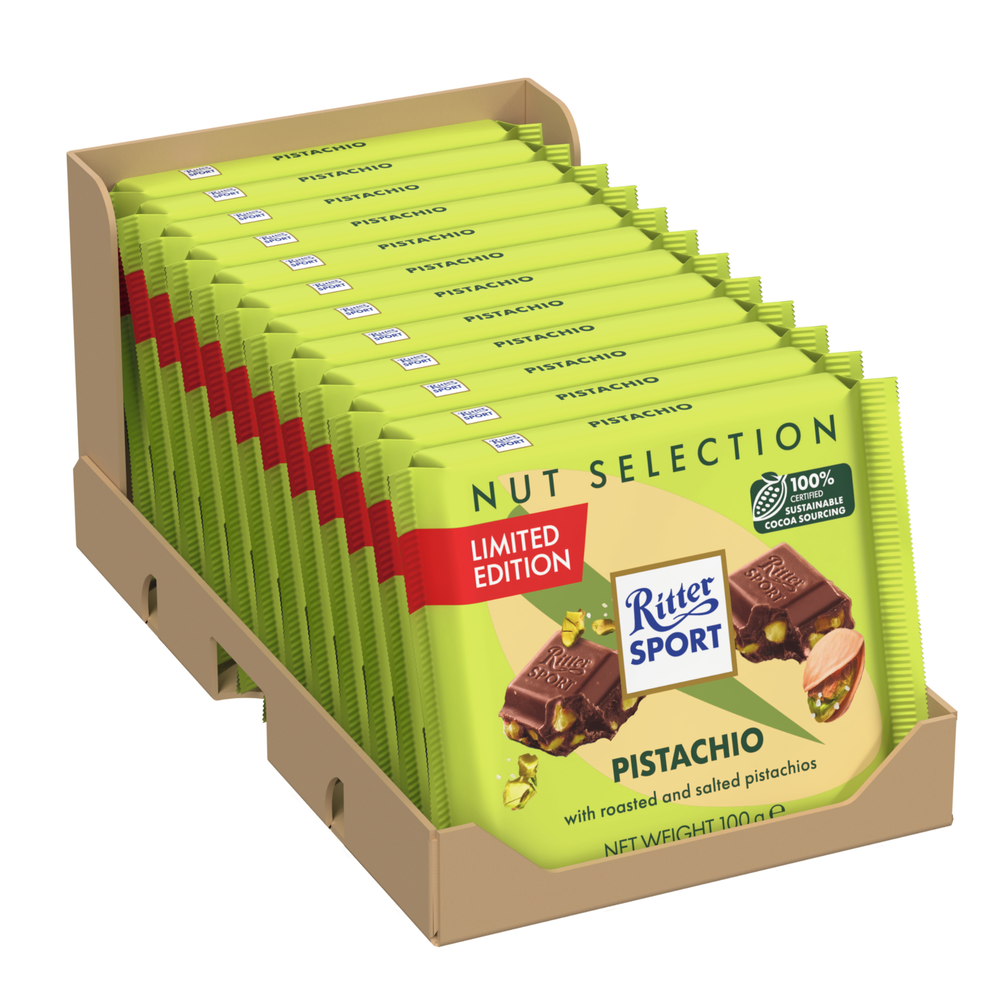 Ritter sport pistachio (12x 100gr)