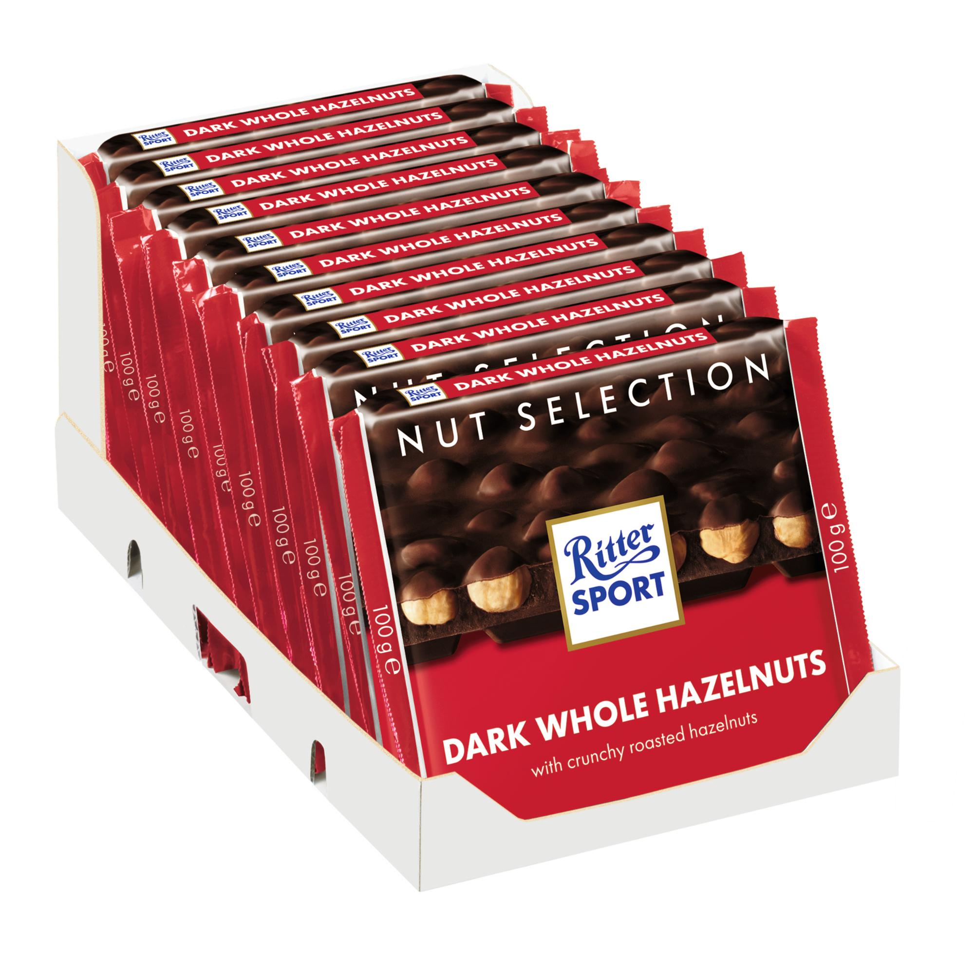 Ritter sport puur hele hazelnoot (10x 100gr)