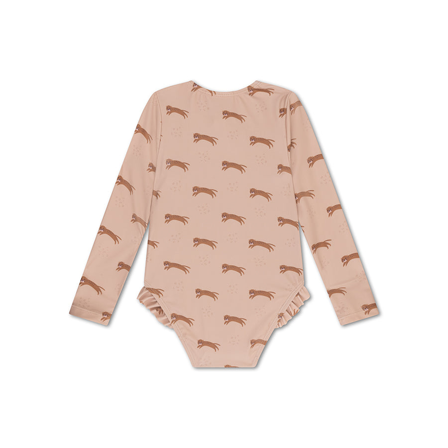 Roamer | beige meisjes uv-badpak met lange mouwen