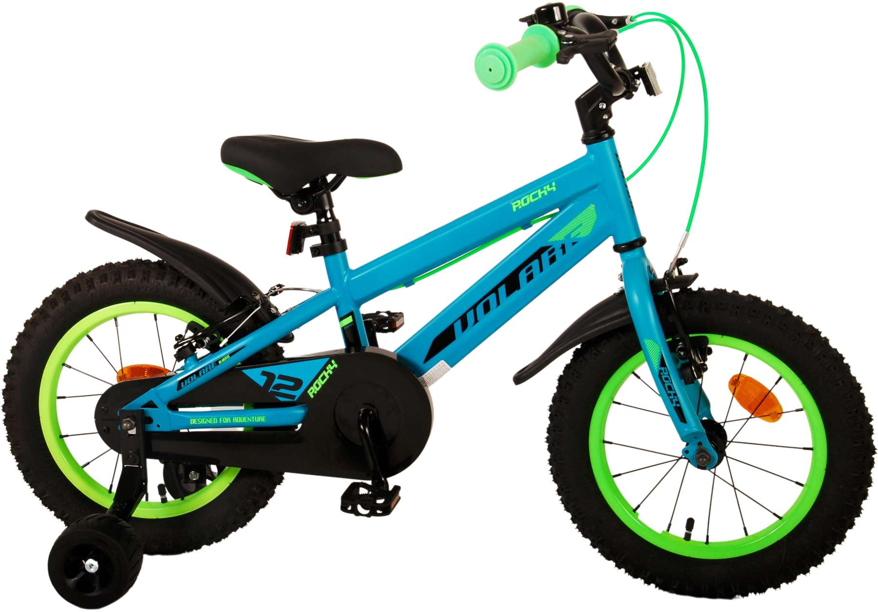 Volare Rocky Kinderfiets - Jongens - 14 inch - Groen - Twee handremmen