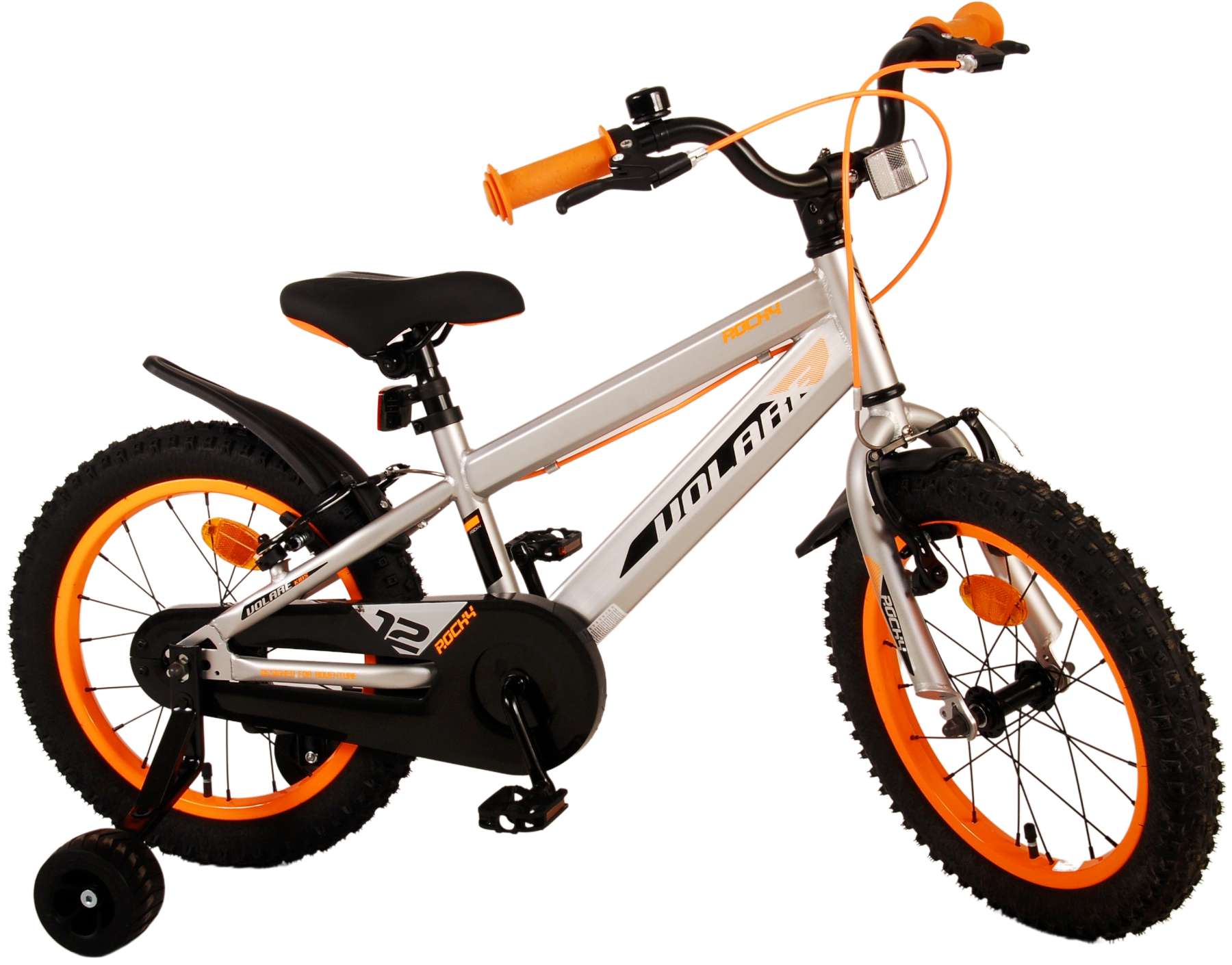 Volare Rocky Kinderfiets - Jongens - 16 inch - Grijs - Twee handremmen