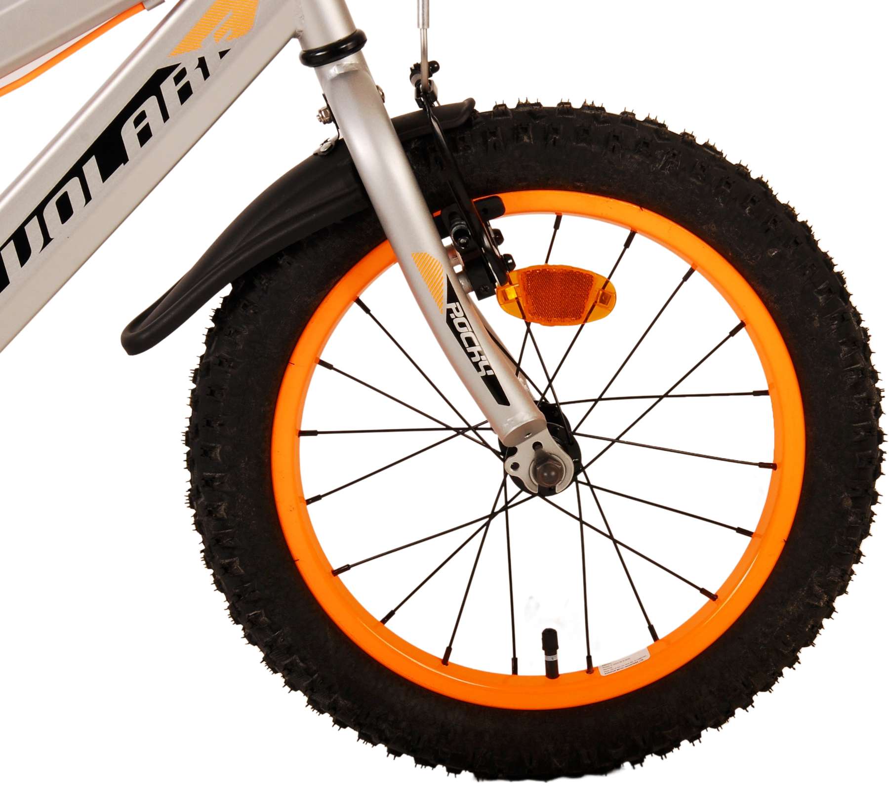 Volare Rocky Kinderfiets - Jongens - 16 inch - Grijs - Twee handremmen