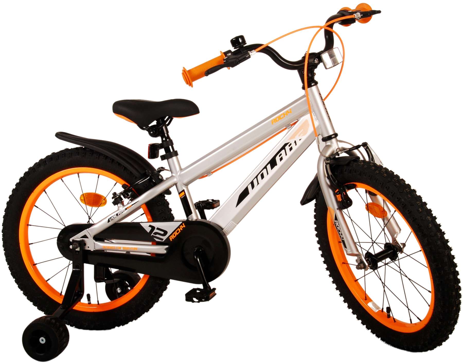 Volare Rocky Kinderfiets - Jongens - 18 inch - Grijs - Twee handremmen