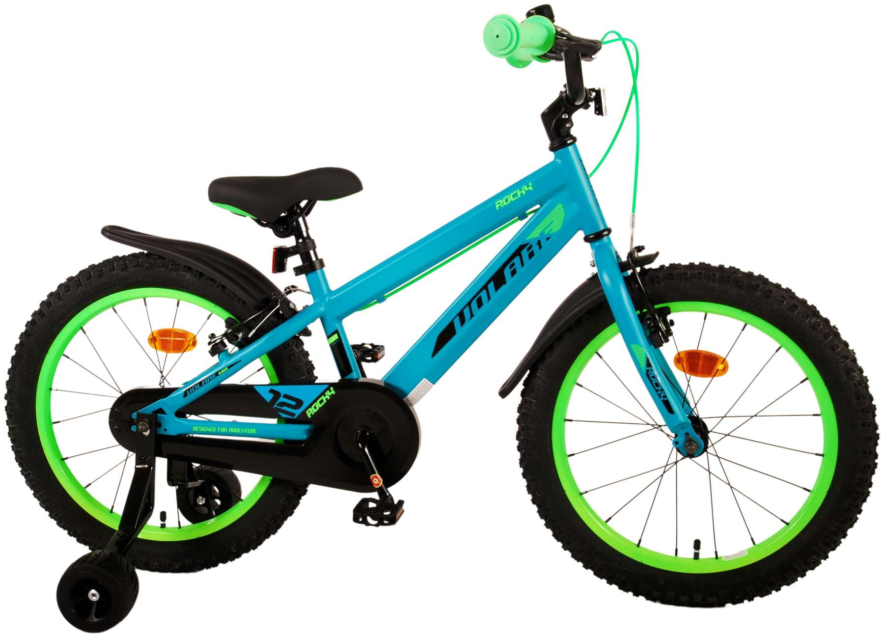 Volare Rocky Kinderfiets - Jongens - 18 inch - Groen - Twee handremmen