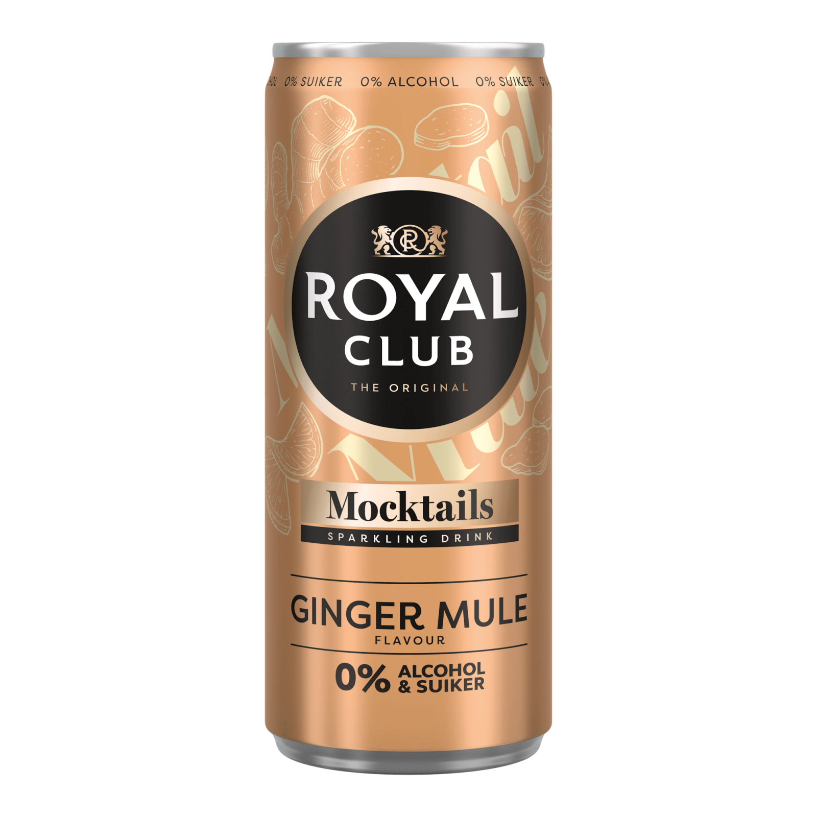 Royal club mocktails ginger mule 0% blik (12x 25cl)