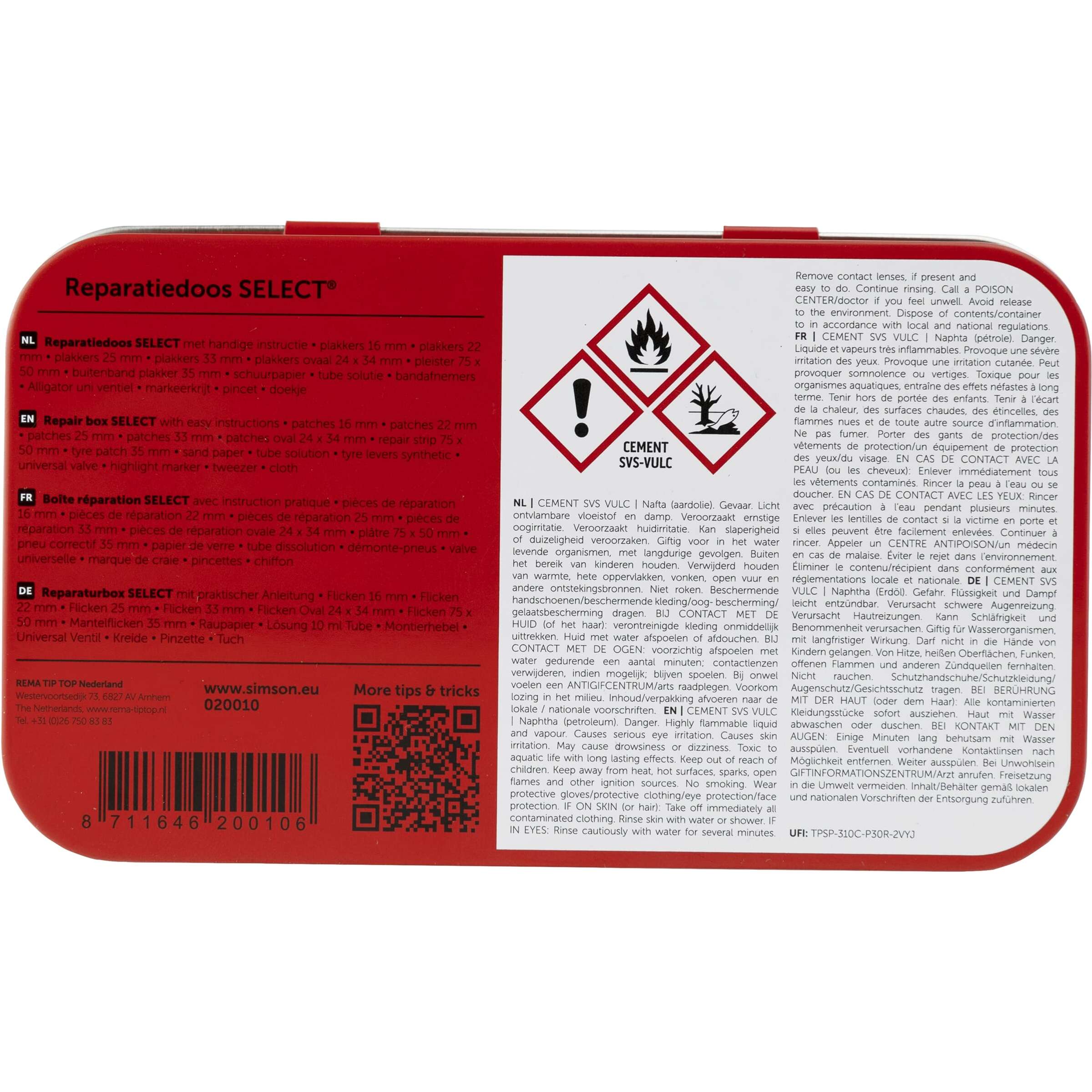 Boîte de réparation Simson Sélectionner par pièce