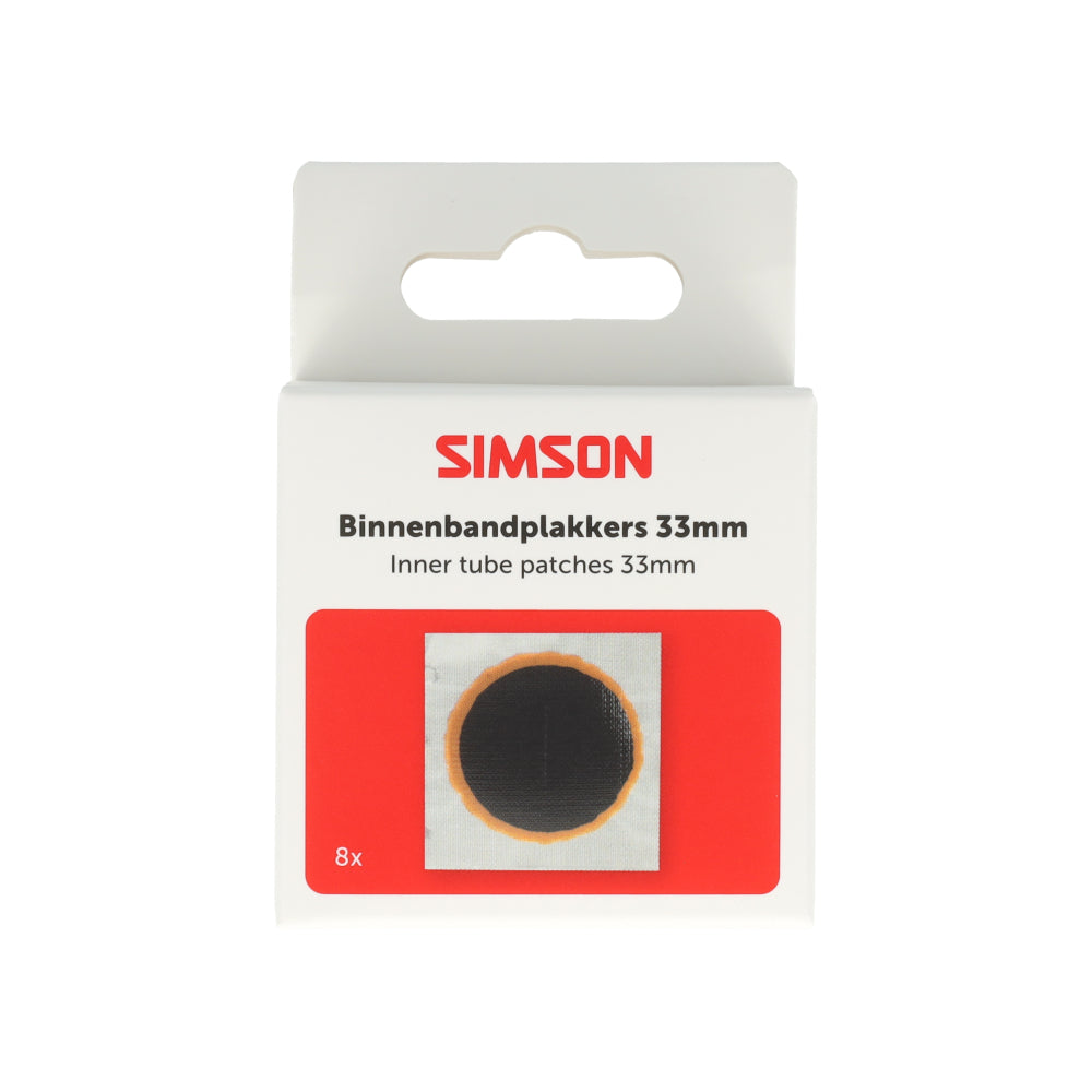 Simson binnenbandpleisters 33mm 8st
