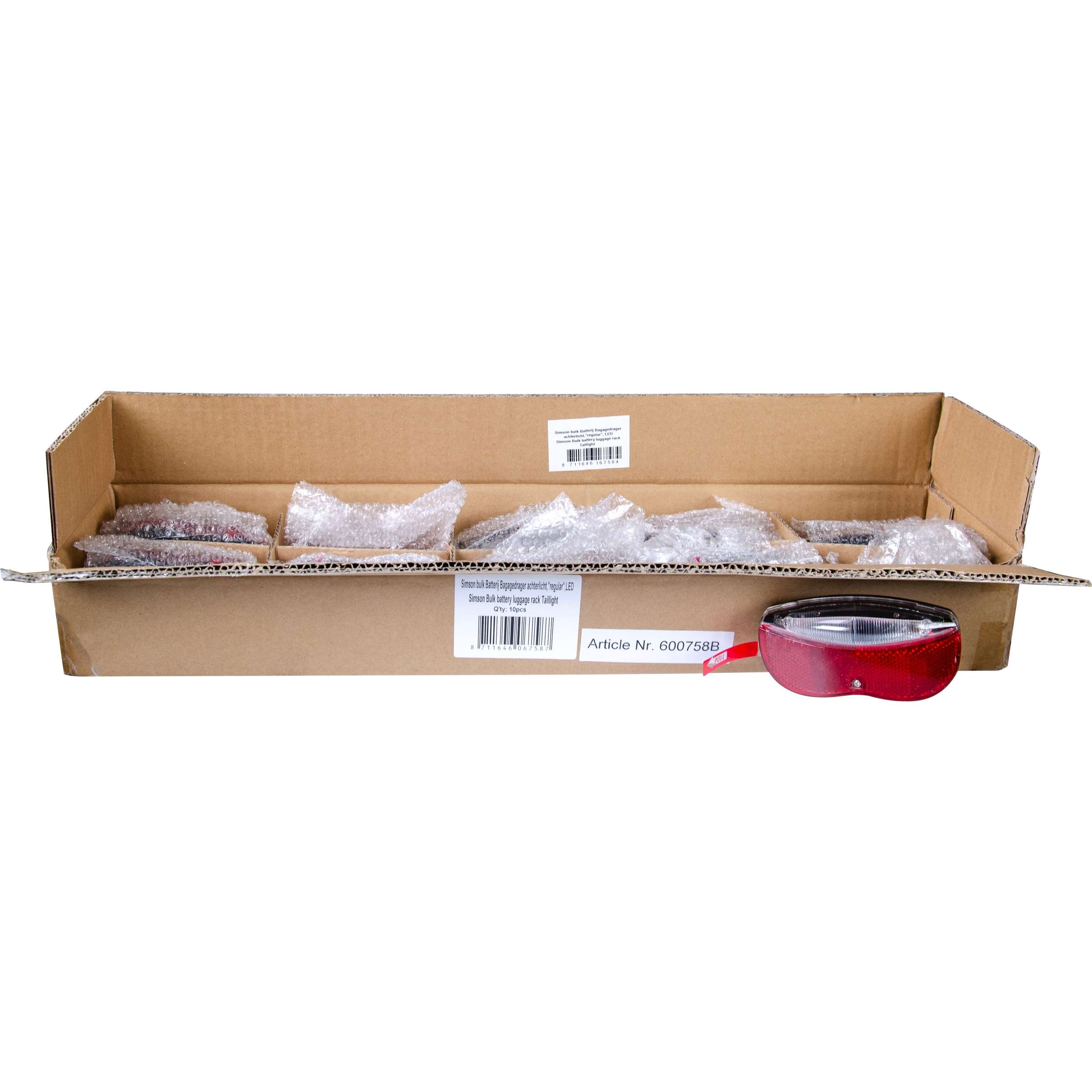 batterij bagagedrager achterlicht 'Regular' (10