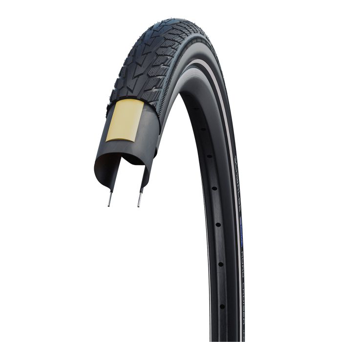 Schwalbe road cruiser - wired - green compound - k-guard - 700x40c - black + reflex