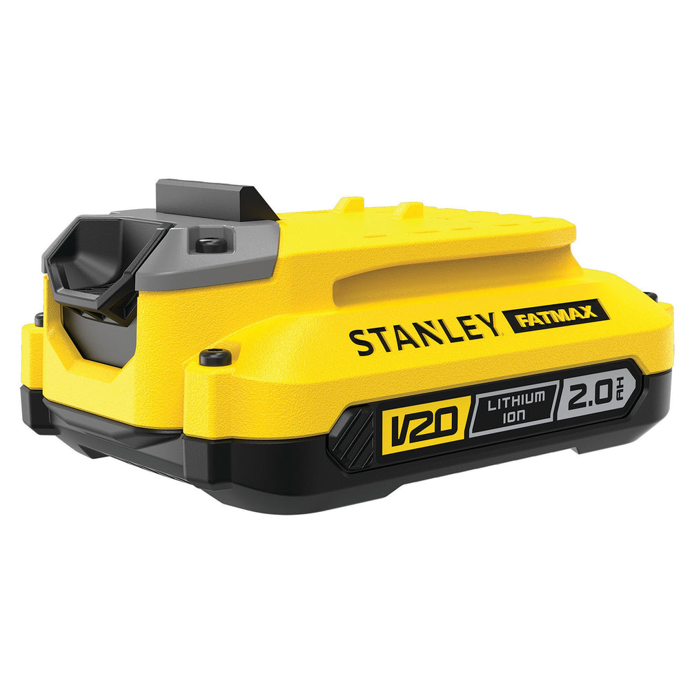 Stanley fatmax v20 18v 2.0ah lithium-ion accu oplaadbare batterij (geel zwart)