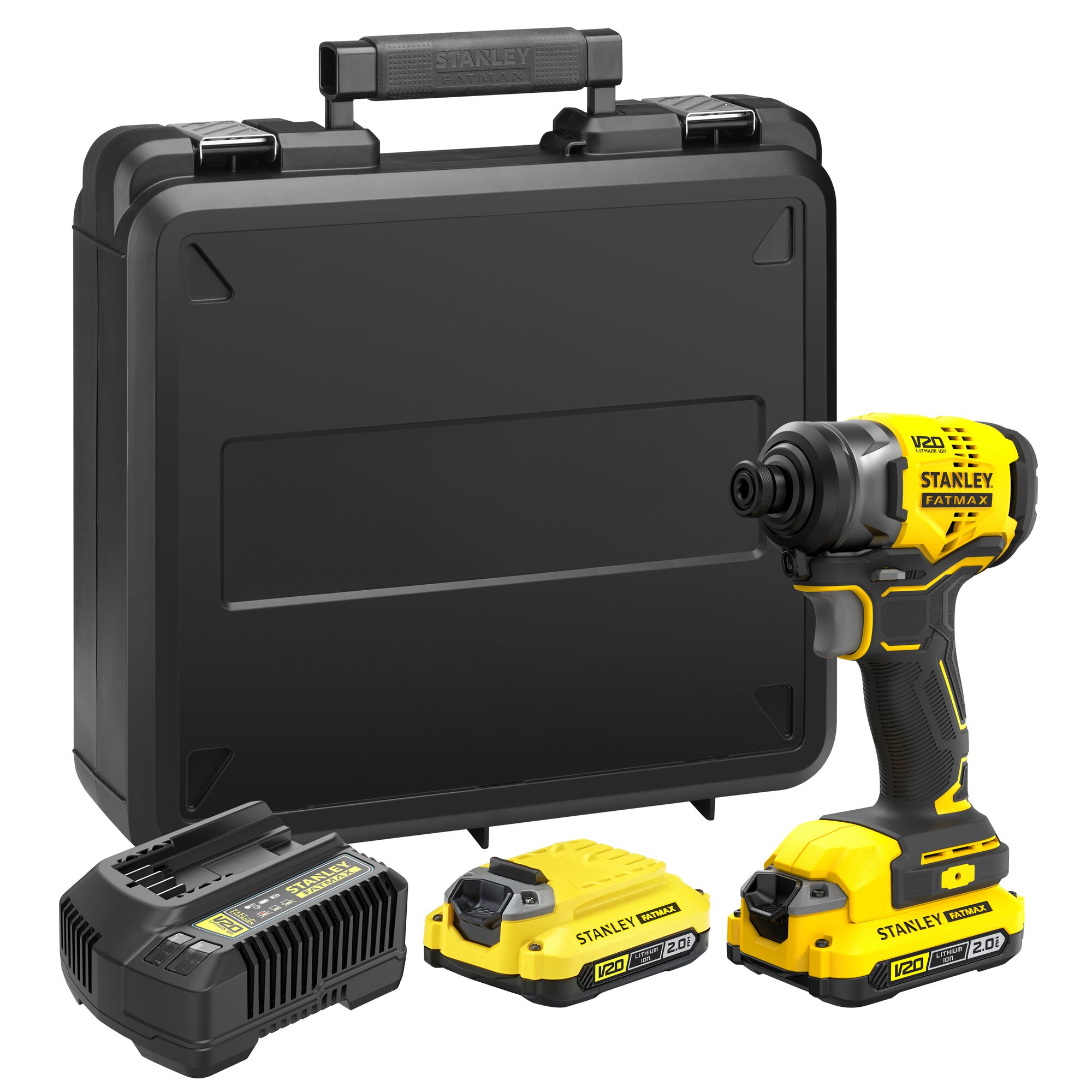 Stanley fatmax sfmcf810d2k v20 18v accu slagschroevendraaier | 2x 2.0ah en lader - sfmcf810d2k-qw