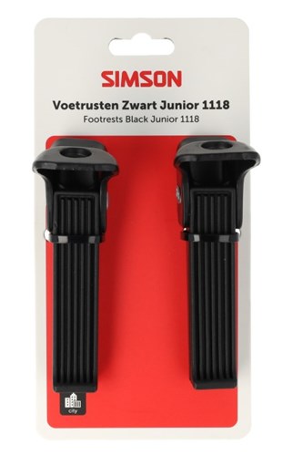 Simson voetrusten zwart 1118 op as