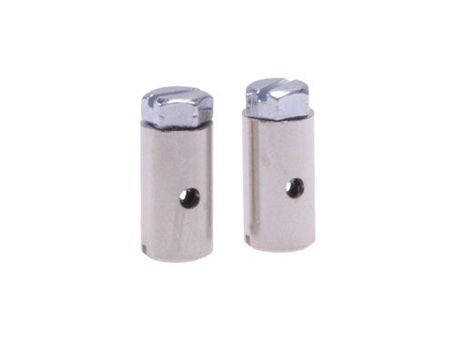 schroefnippels 15 x 8 mm zilver 2 stuks