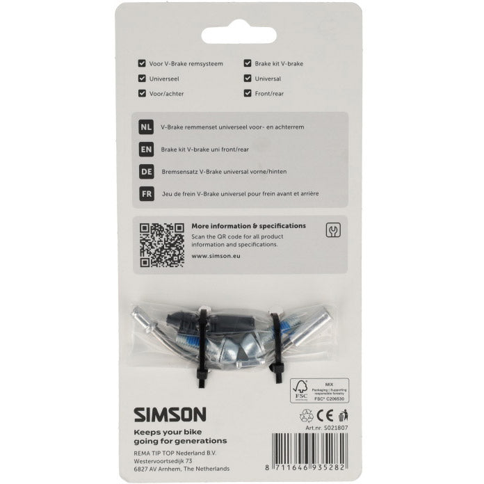 Simson remmenset v-brake voor- en achterrem