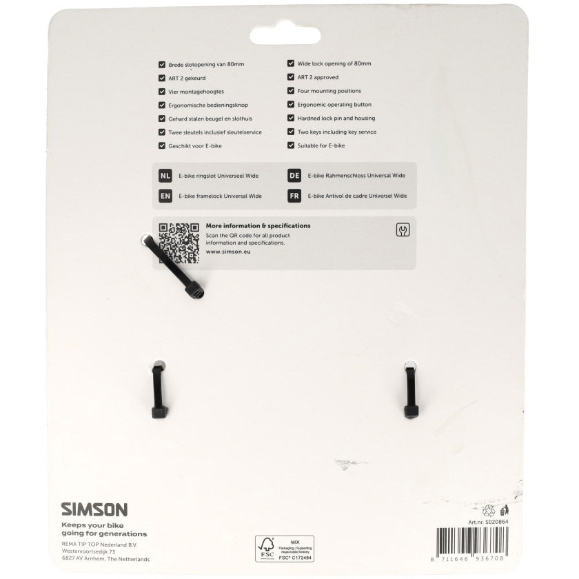 Simson ringslot 80mm art**