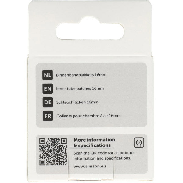 Simson binnenbandpleisters 16mm 8st
