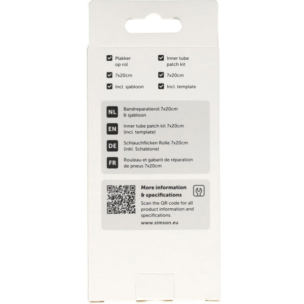 Simson bandenreparatierol met sjabloon 7x20cm