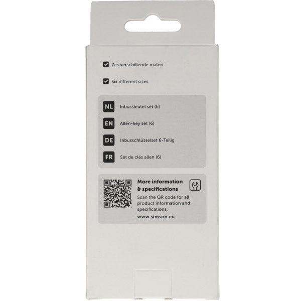 Simson inbussleutelset 6-delig