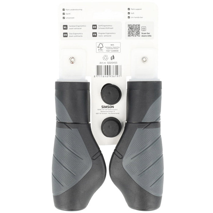 Simson handvatten ergonomics zwart-antraciet