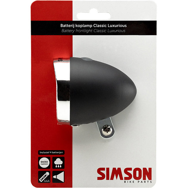 Simson werkplaatsdoos koplamp klassiek luxueus zwart (p10)