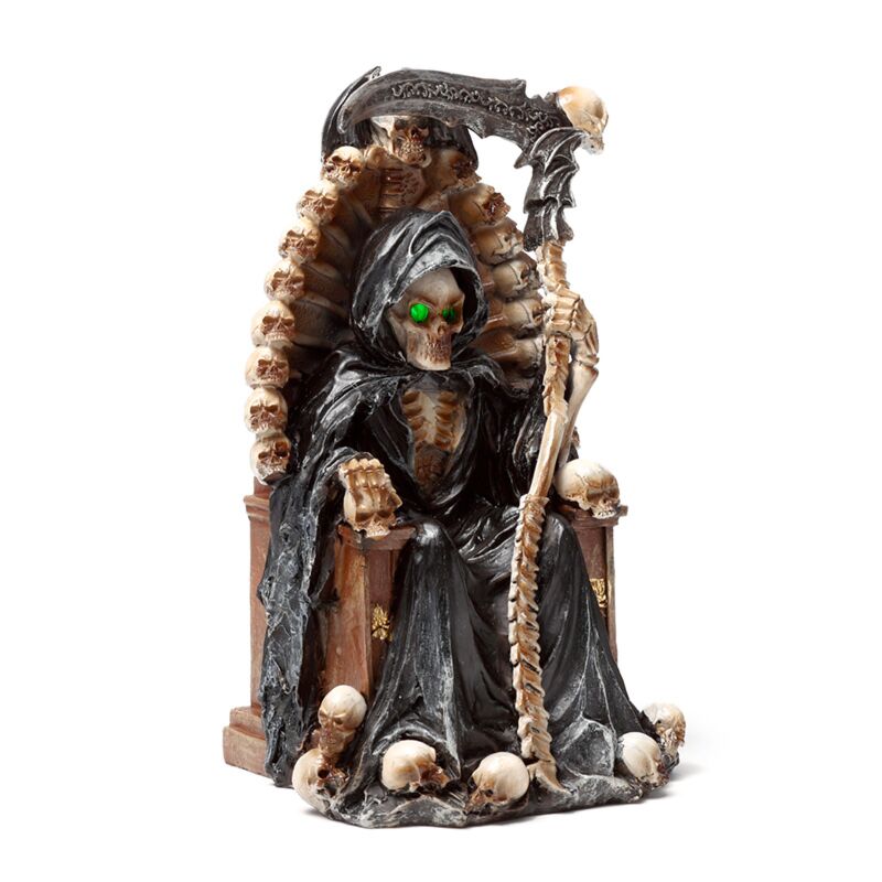 The reaper of death led throne of skulls