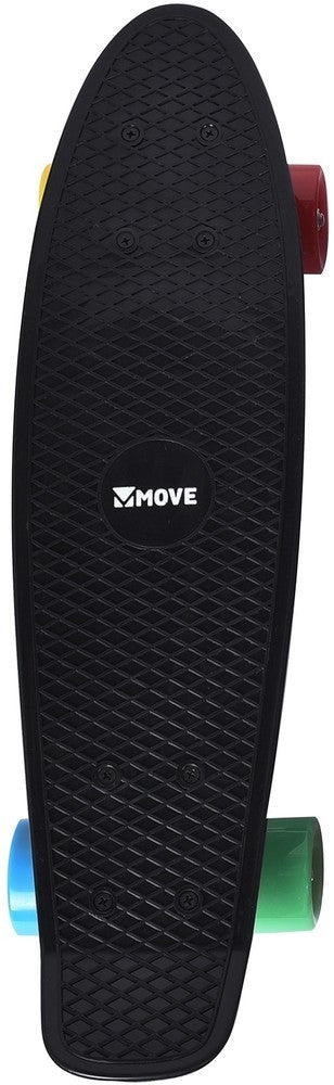 Move skateboard old school retro : zwart 58 cm abec7 (old22xblk)