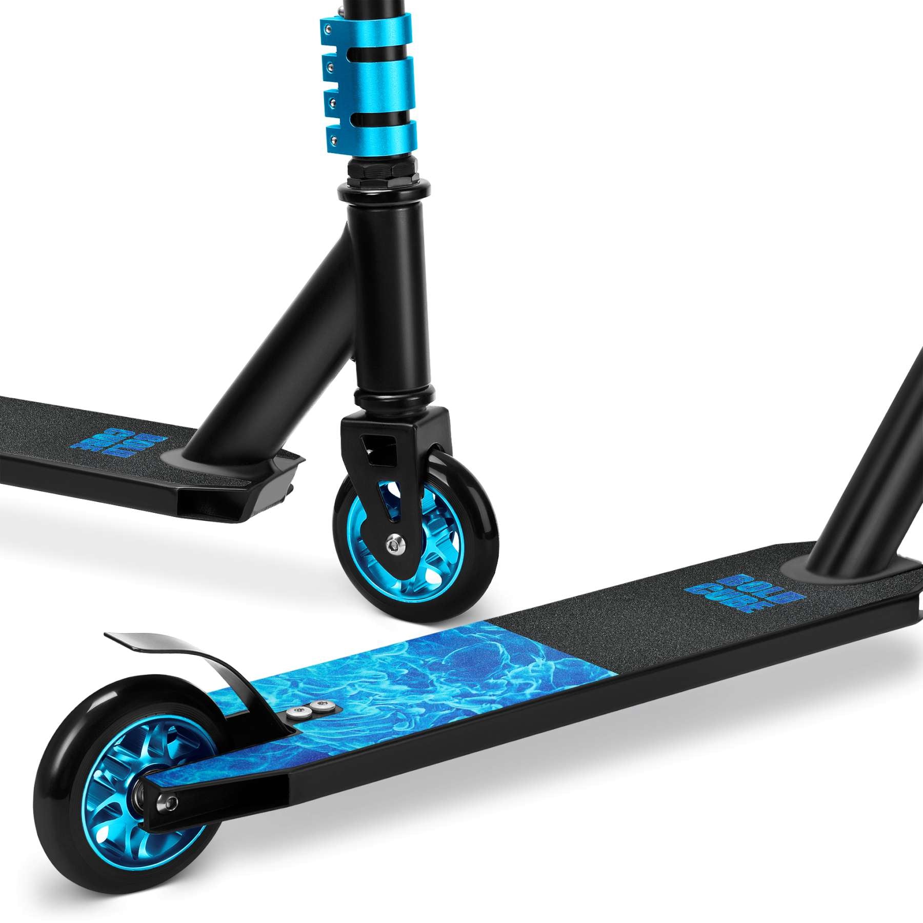 Boldcube deluxe stuntstep - cyaan