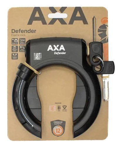 Axa defenser slot art2 zwart met spatbord bevestiging op kaart