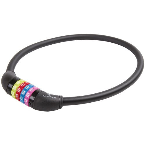 M-Wave M-wave cijfer-kabelslot siliconen zwart 65cm12mm