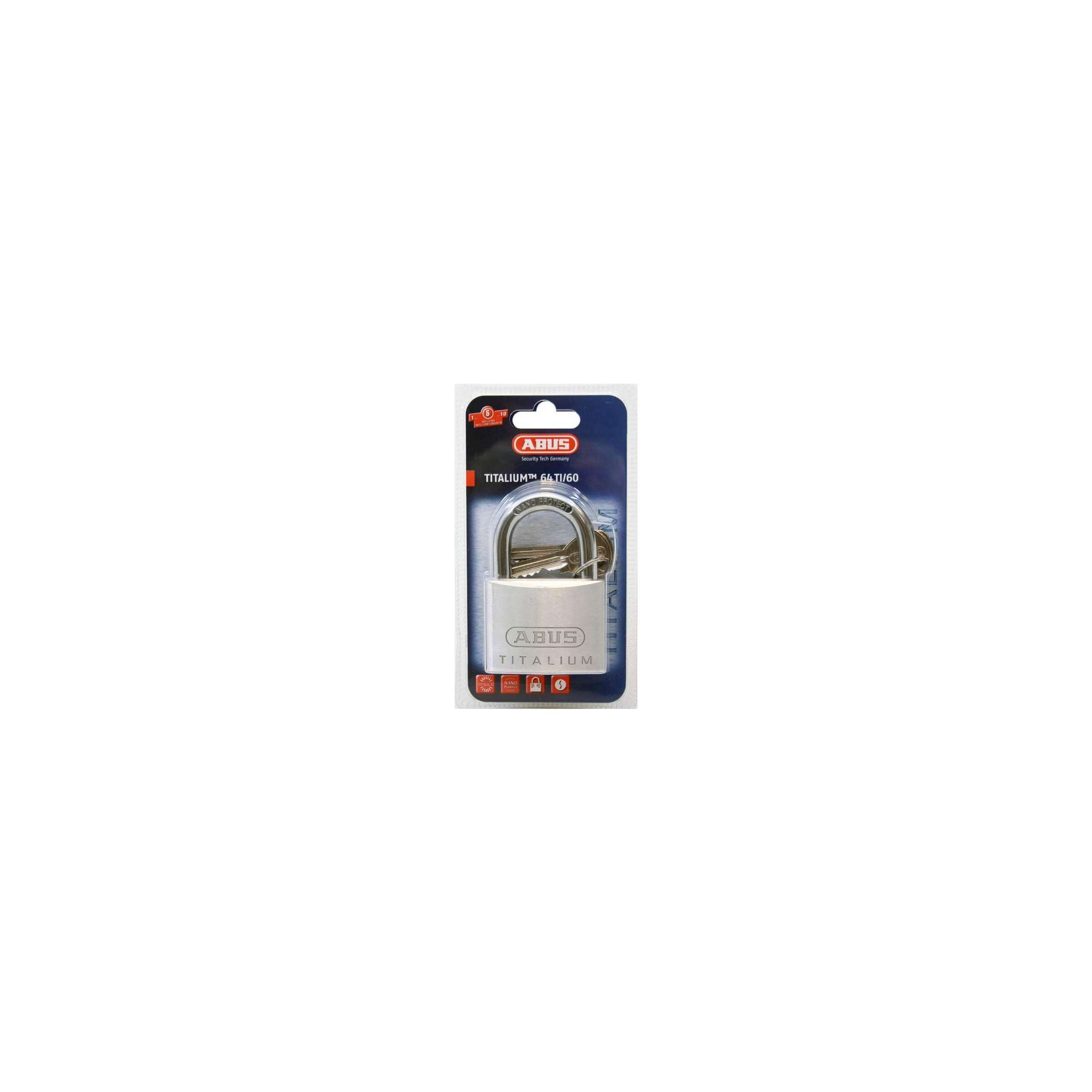 Abus hangslot Titalium 64TI 60 - 60mm - Grijs