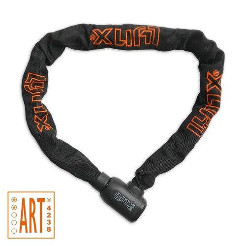 Lynx Chain Lock ART-2 100cmx9.0mm nylon sleeve black on card