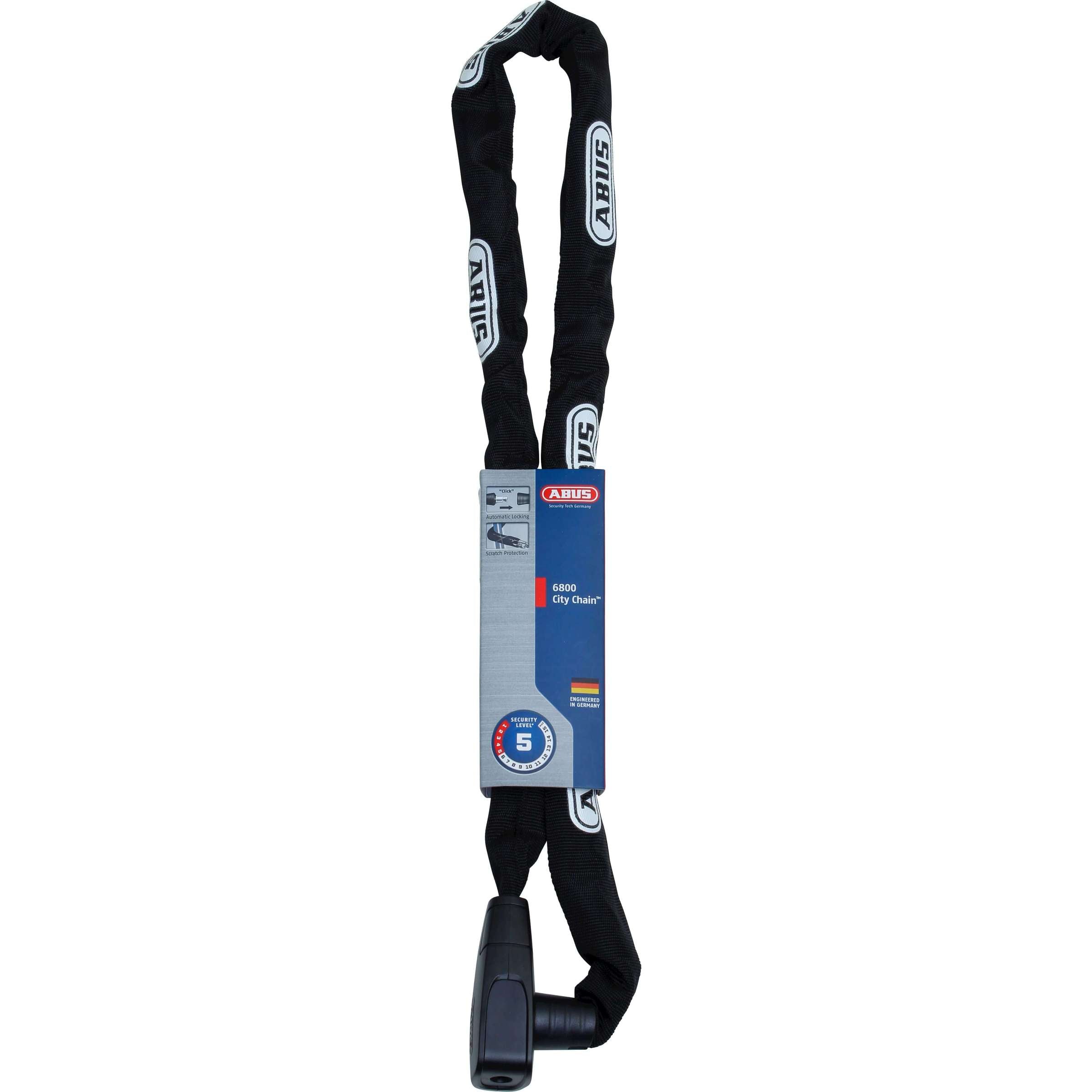 Abus CityChain 6800 110 Zwart - 5mm dik - Sleutelslot