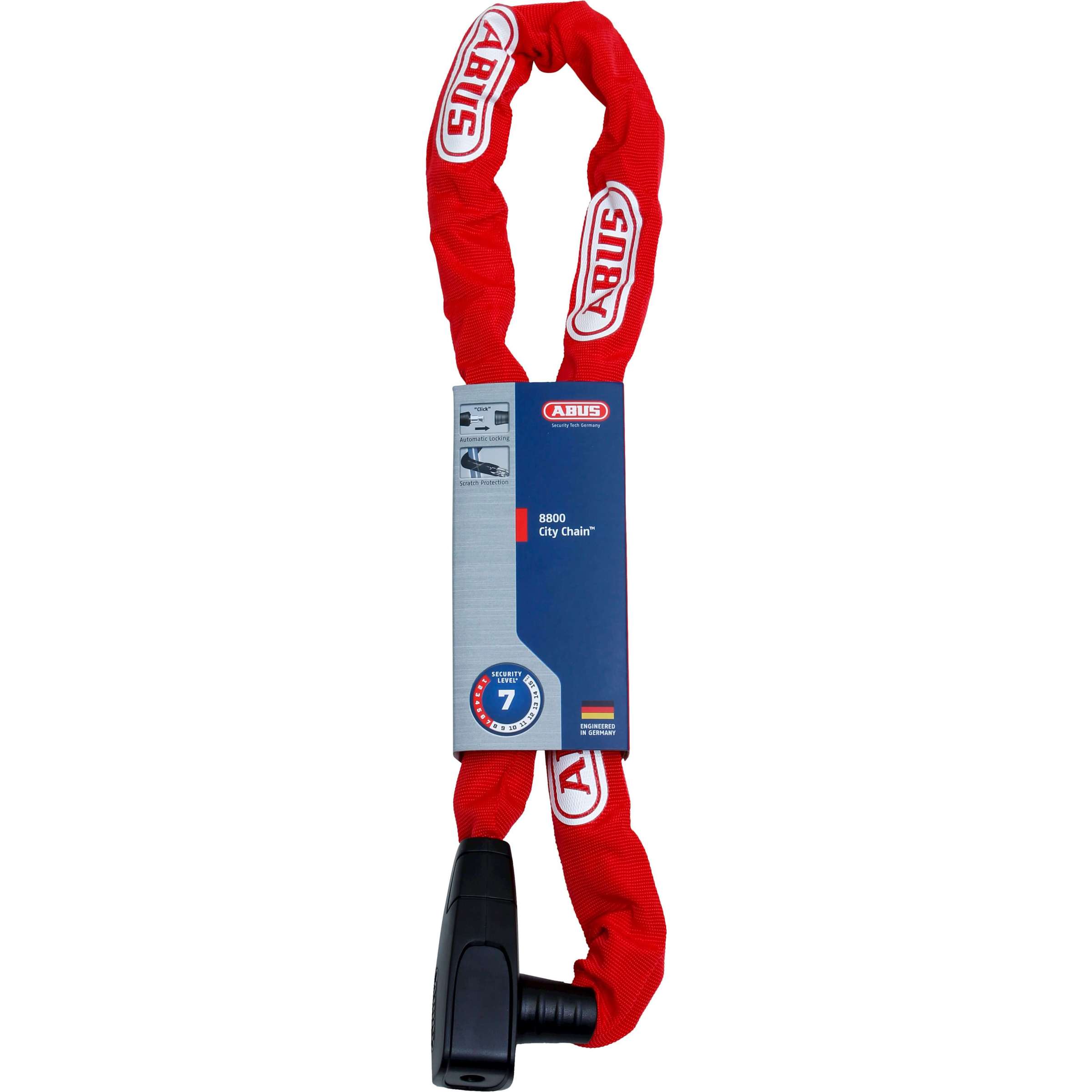 Antivol chaîne Abus CityChain 8800 120 2.0 rouge