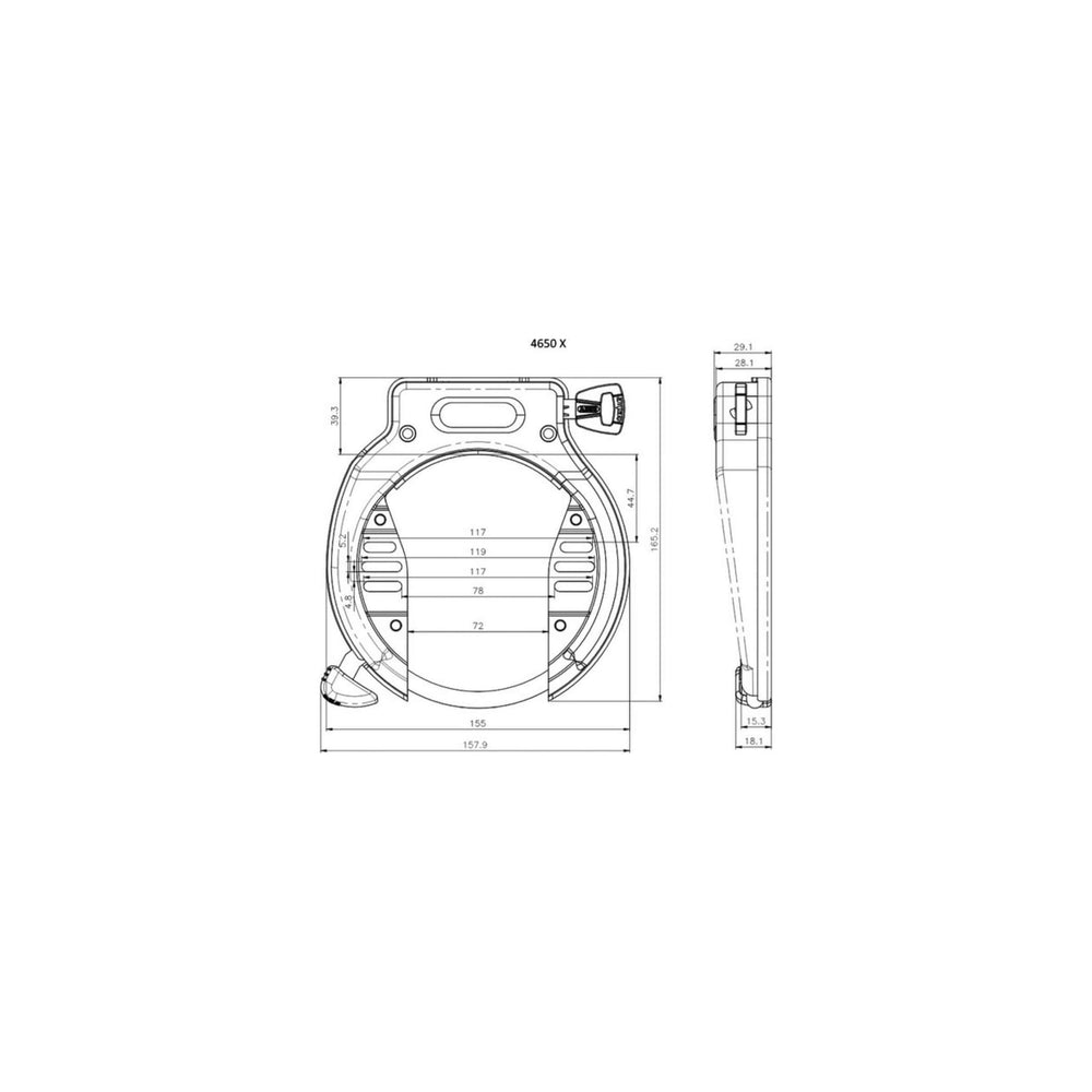 Abus Amparo 2.0 Bicycle Frame Lock - ART2 - Black